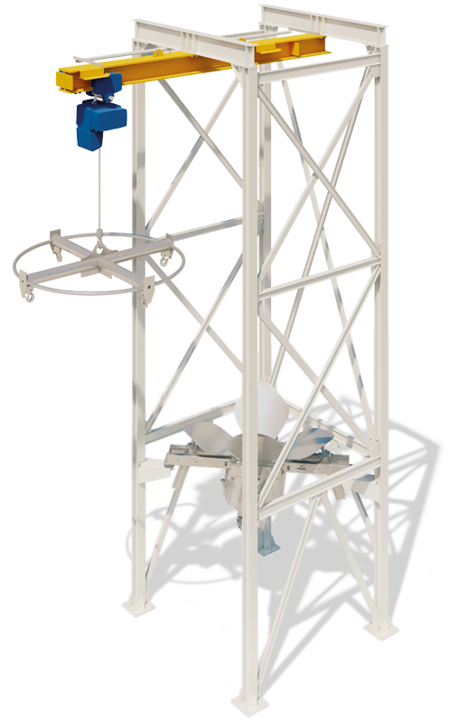 Loading and unloading stations - WITH HOIST AND WHISK